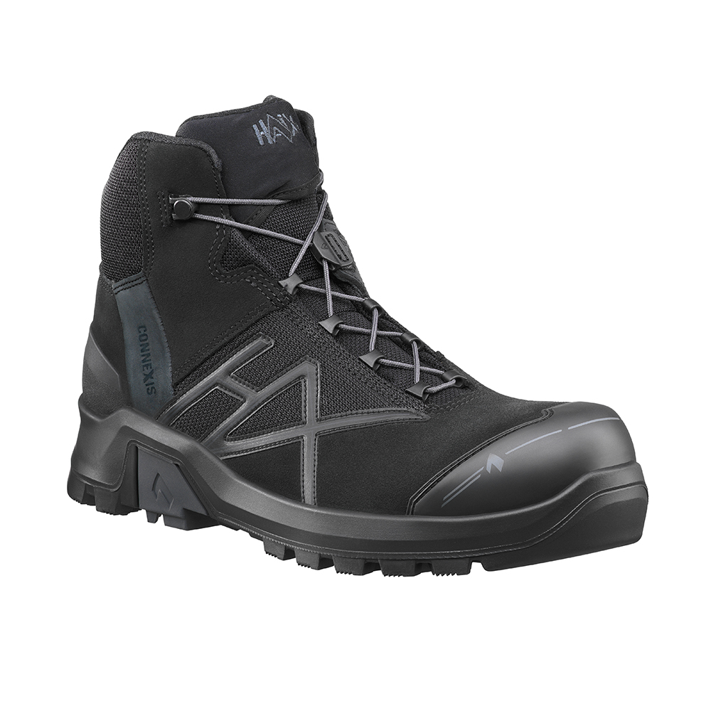 Bild von HAIX® CONNEXIS Safety+ GTX mid black-black 631008, Sicherheitsstiefel S3 ESD mit GORE-TEX® Ausstattung und Faszienstimulation